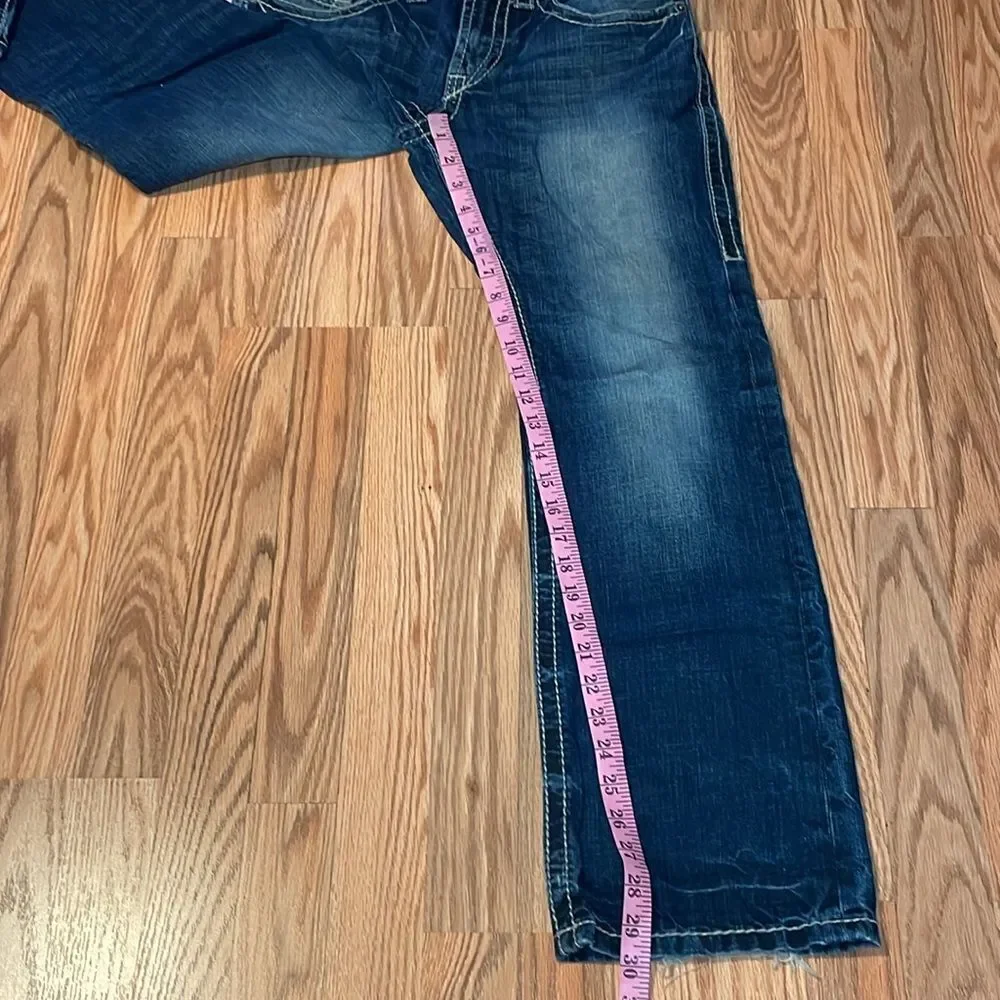 Y2K Express Slim Boot Cut Jeans, Low rise, Thick Topstitching, 31 x 30